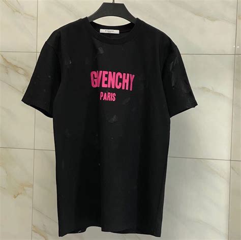 GIVENCHY PARIS destroyed oversized t